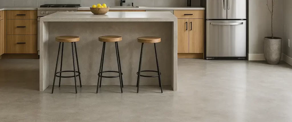 Concrete kitchen flooring