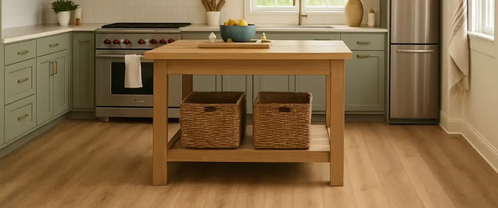 Luxury vinyl kitchen flooring