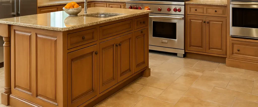 Natural stone kitchen flooring
