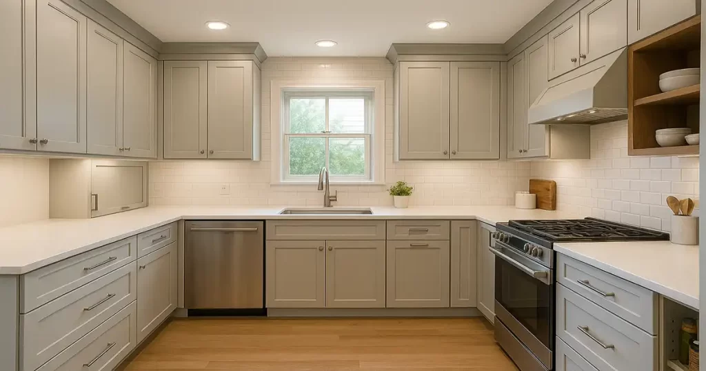 Compact U-Shaped Kitchen Layout 