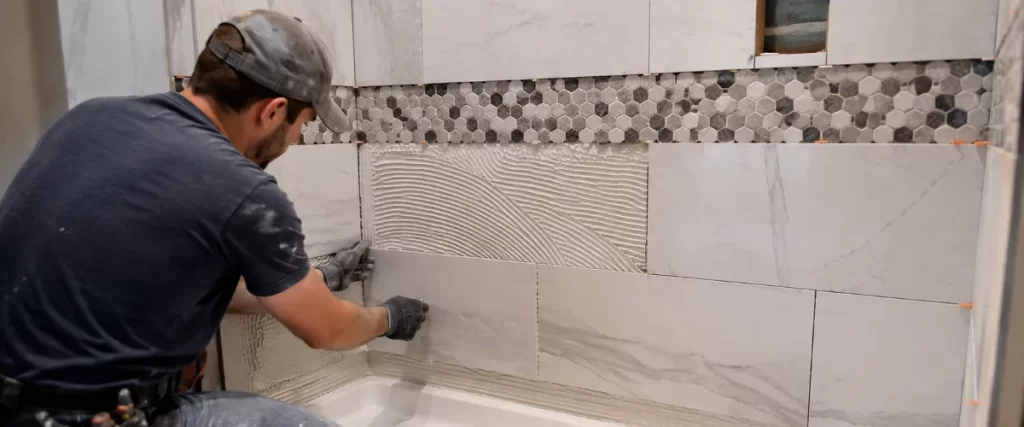bathroom tiles and panels installation difficulty and speed