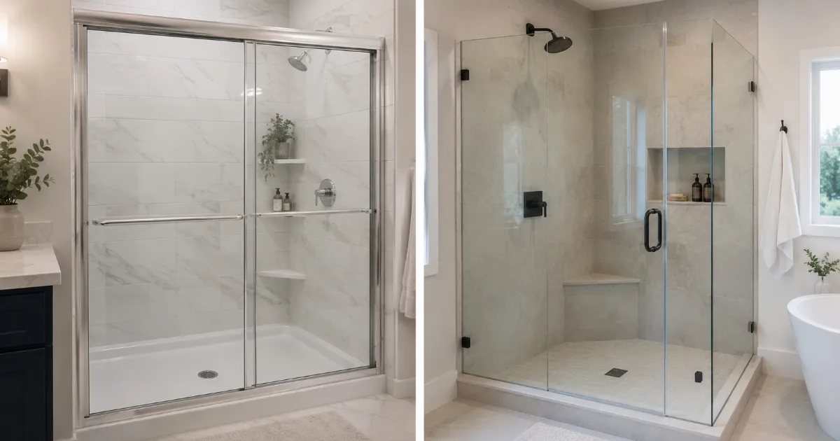 frameless vs framed shower doors
