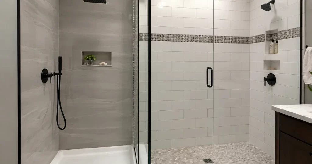 shower wall panels vs tiles