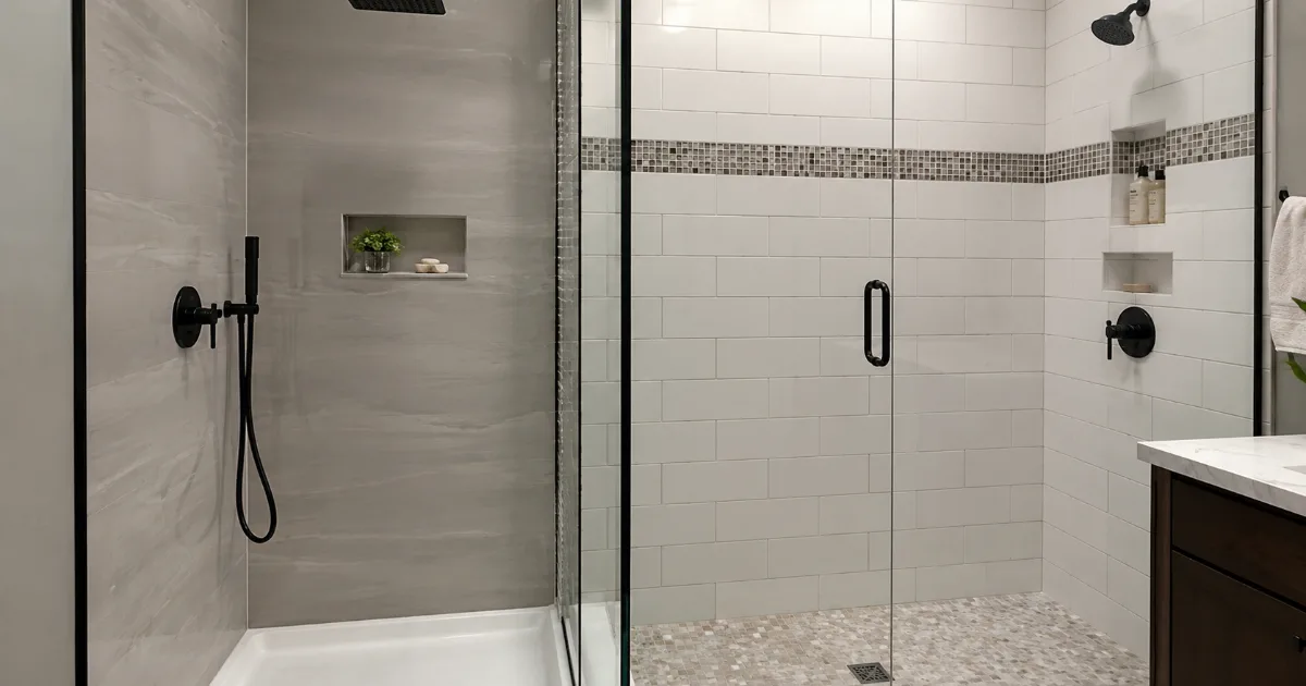 shower wall panels vs tiles